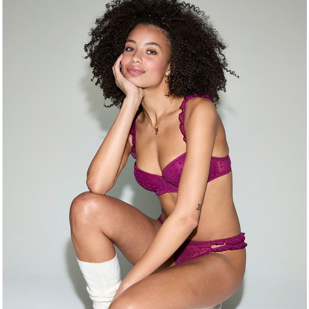 PINK Victoria's Secret Starry Magenta Bra - Picture 2 of 6